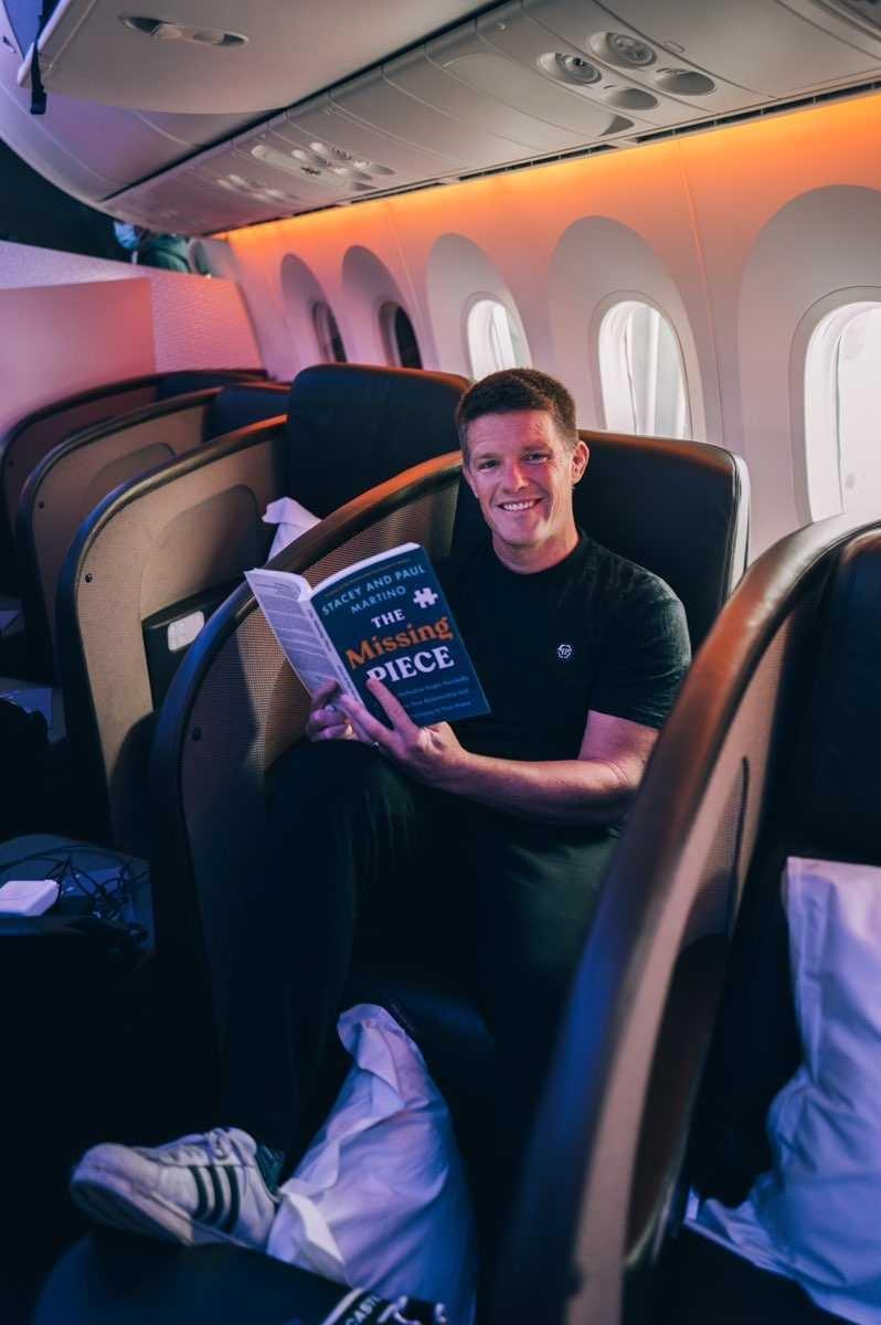 holding a book